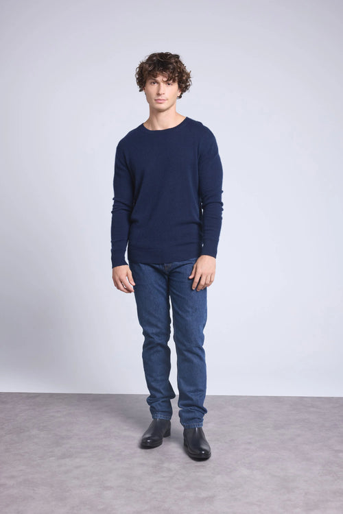 Pull Col Rond Josh - Bleu Marine - Homme