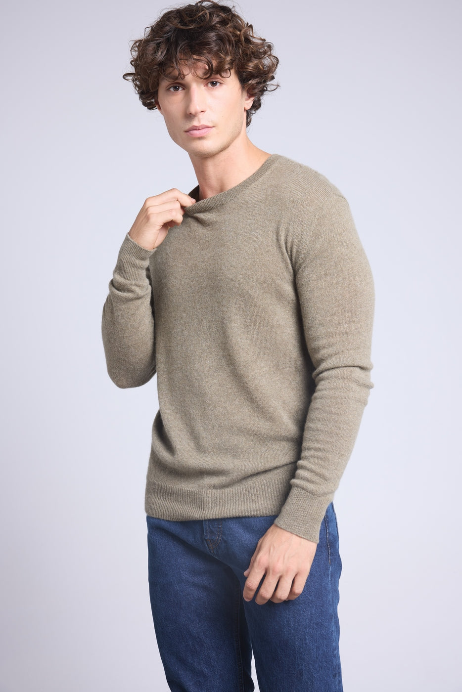 Jersey de cuello redondo Josh - Verde caqui - Hombre
