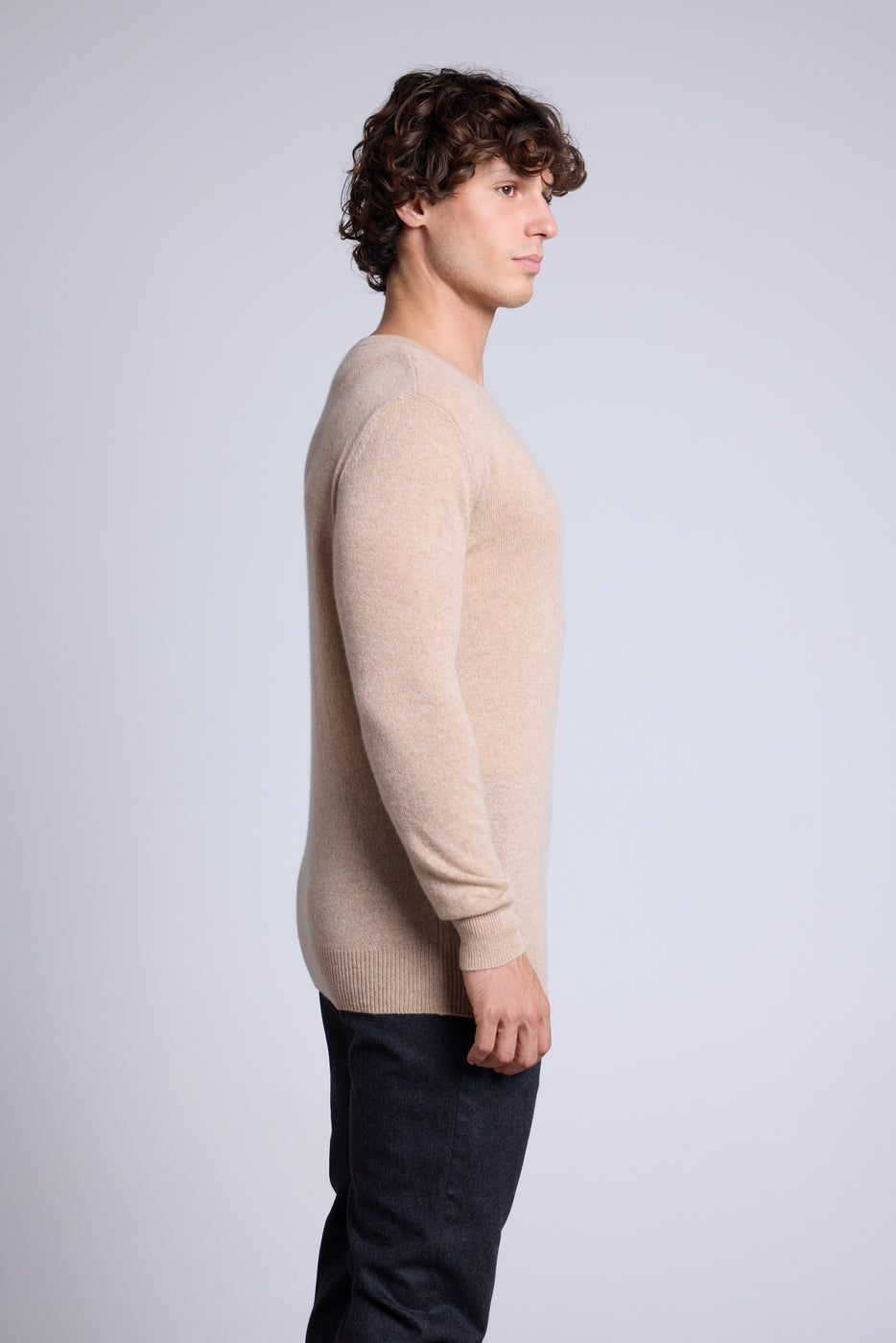 Pull Col Rond Josh - Beige Creme - Homme