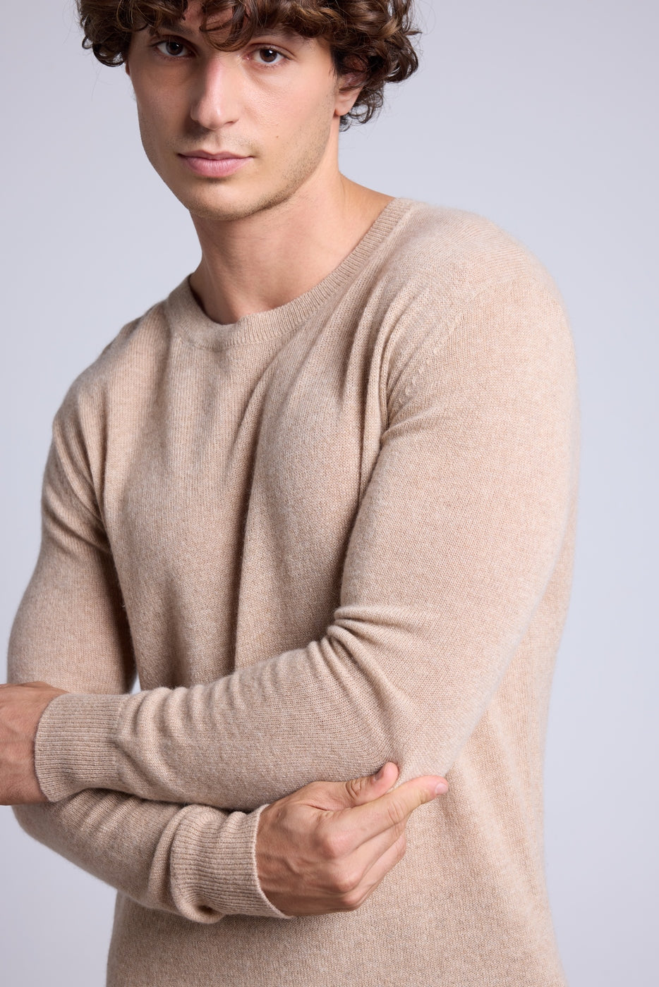 Pull Col Rond Josh - Beige Creme - Homme