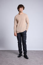 Pull Col Rond Josh - Beige Creme - Homme