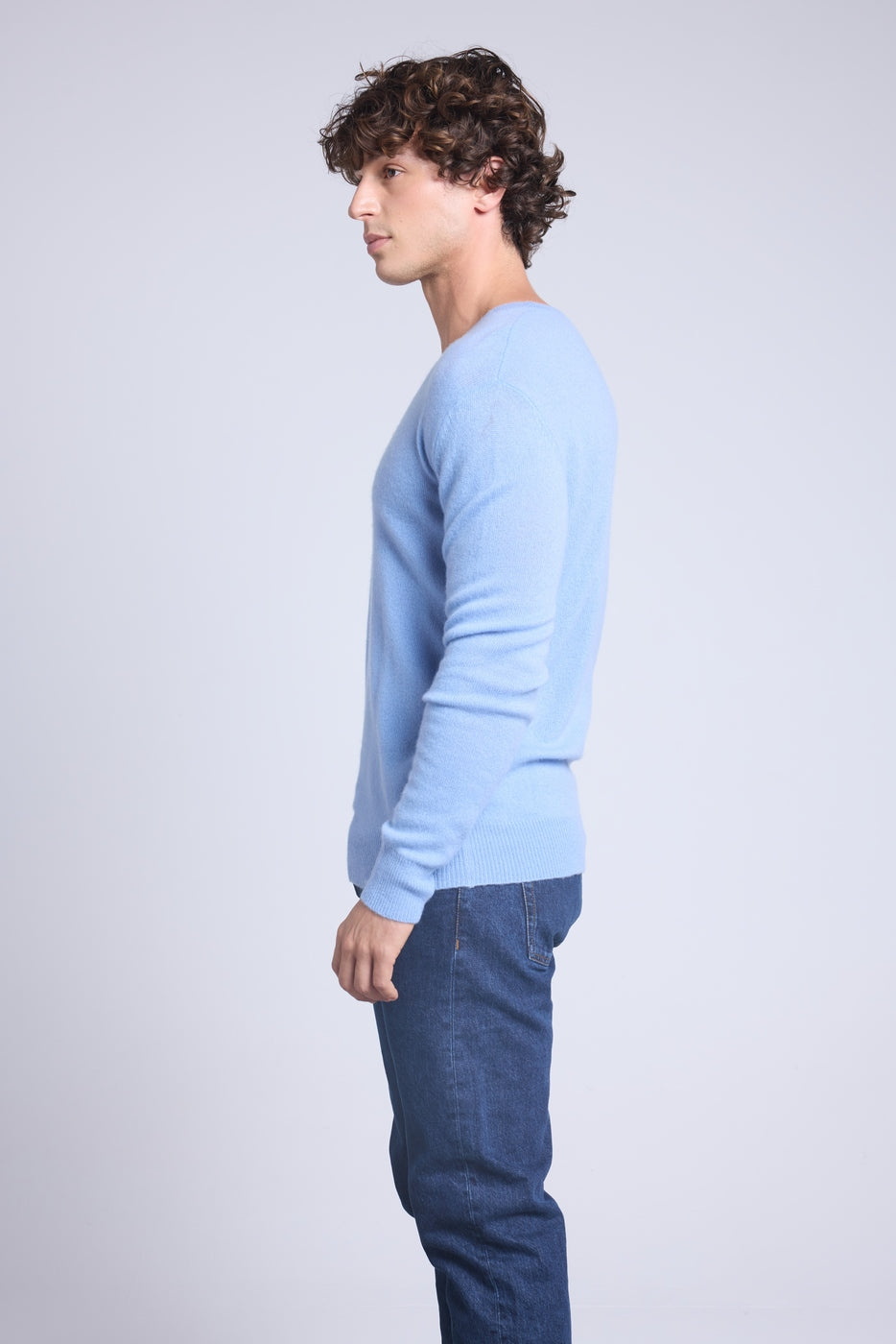 Pull Col Rond Josh - Bleu Ciel - Homme