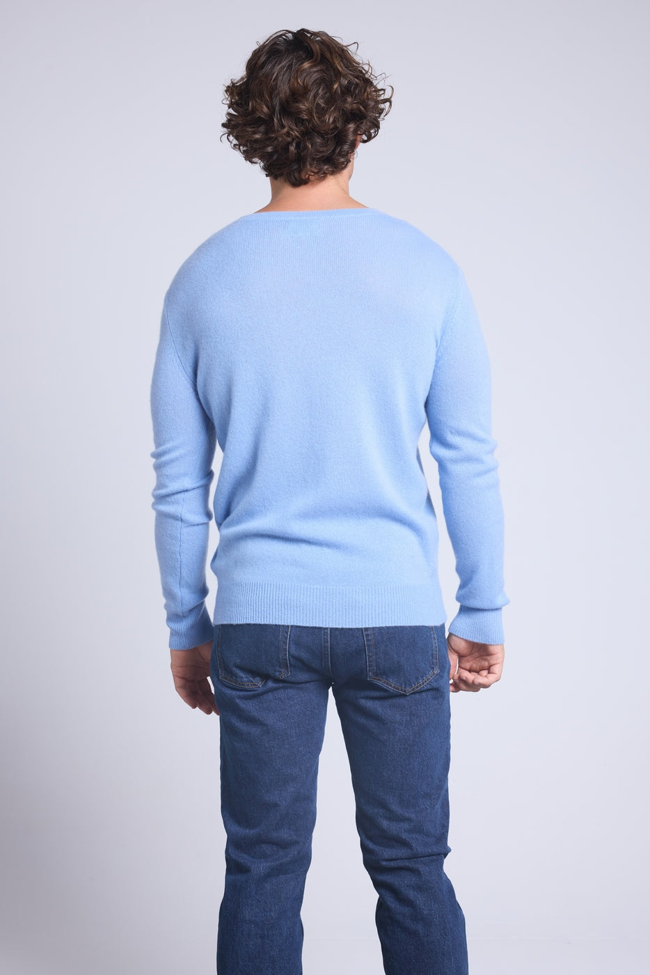 Pull Col Rond Josh - Bleu Ciel - Homme