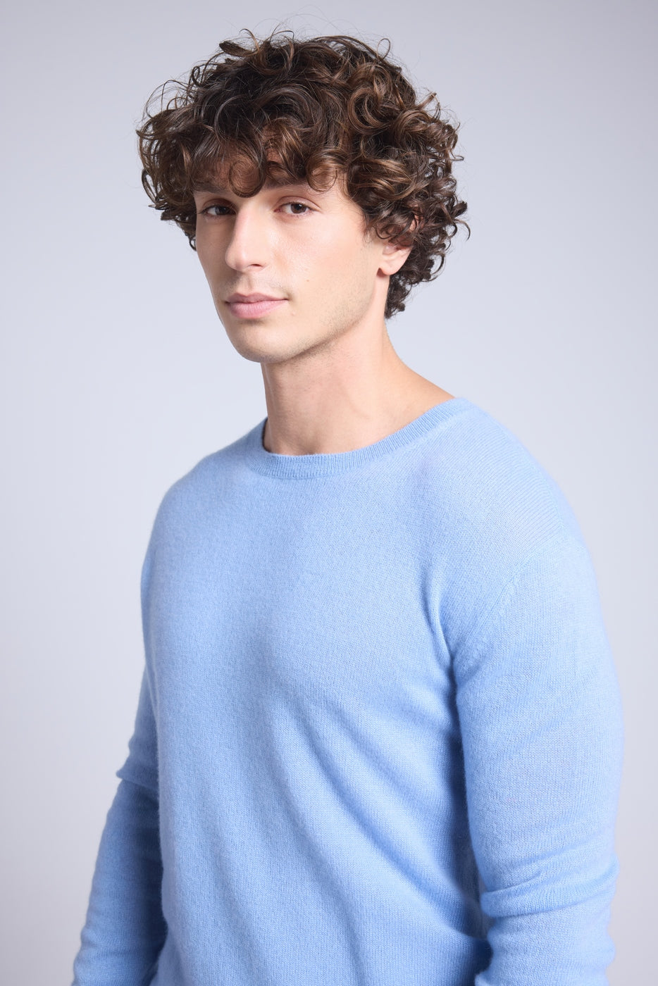Pull Col Rond Josh - Bleu Ciel - Homme