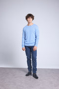 Pull Col Rond Josh - Bleu Ciel - Homme