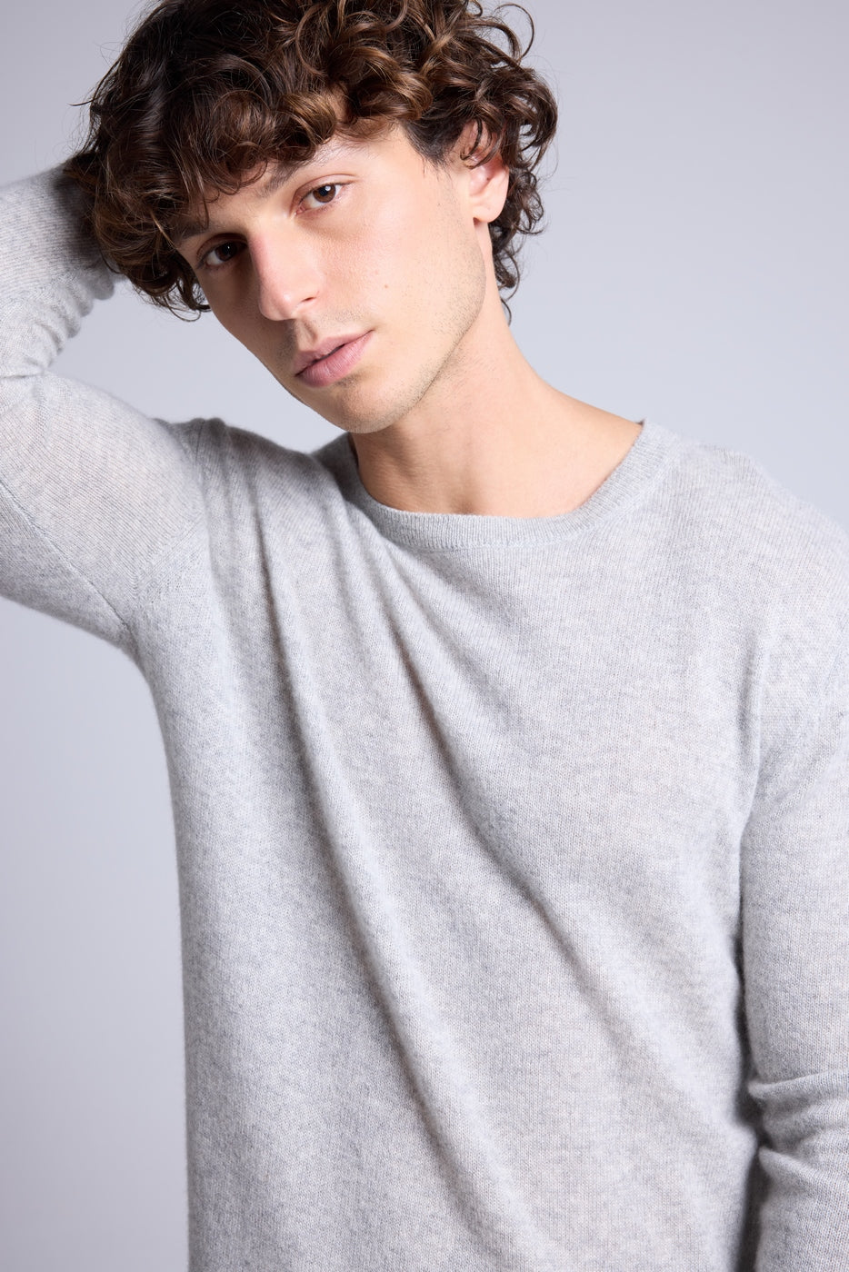 Pull Col Rond Josh - Gris Clair - Homme