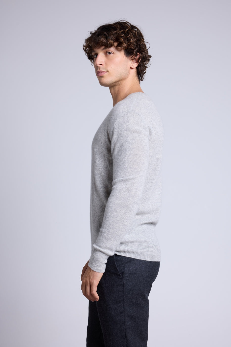 Pull Col Rond Josh - Gris Clair - Homme