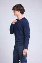 Pull Col Rond Josh - Bleu Marine - Homme