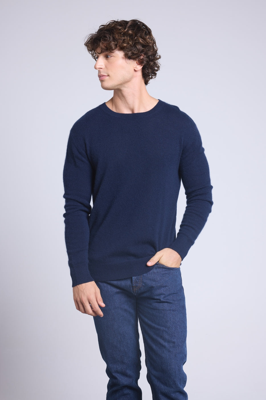 Pull Col Rond Josh - Bleu Marine - Homme