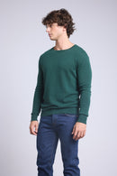 Pull Col Rond Josh - Vert Bouteille - Homme