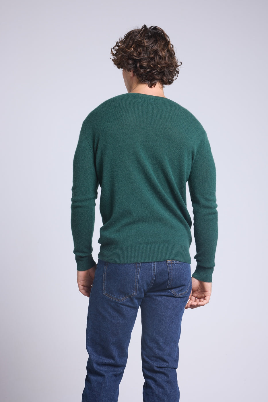 Jersey de cuello redondo Josh - Verde botella - Hombre