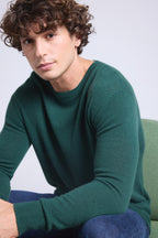 Jersey de cuello redondo Josh - Verde botella - Hombre