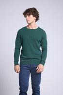 Pull Col Rond Josh - Vert Bouteille - Homme
