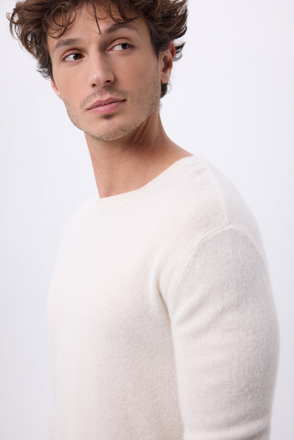 Col Rond Josh - Blanc - Homme