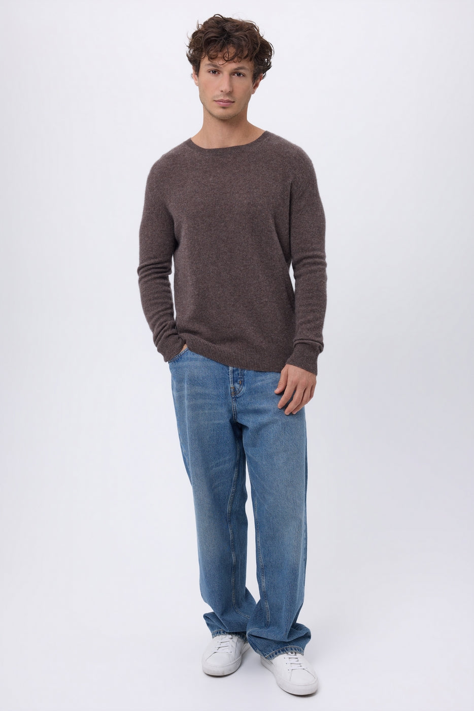 Josh Crew Neck - Heather Brown - Men