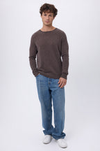 Josh Crew Neck - Heather Brown - Men