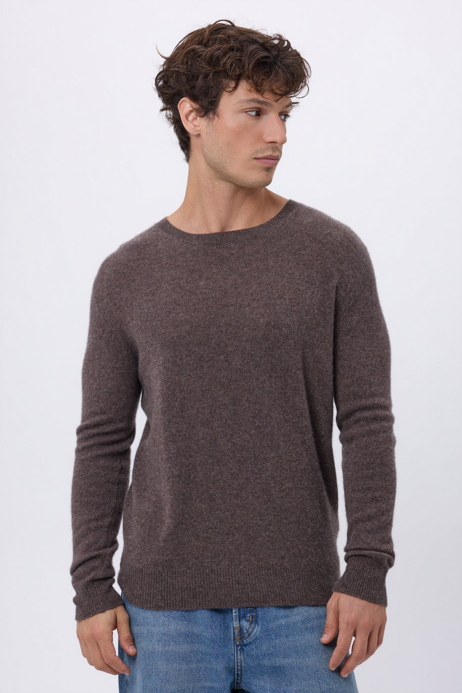 Josh Crew Neck - Heather Brown - Men