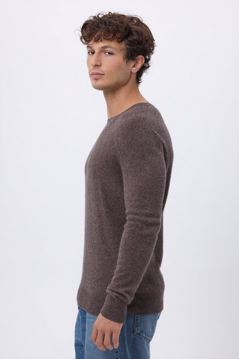 Josh Crew Neck - Heather Brown - Men