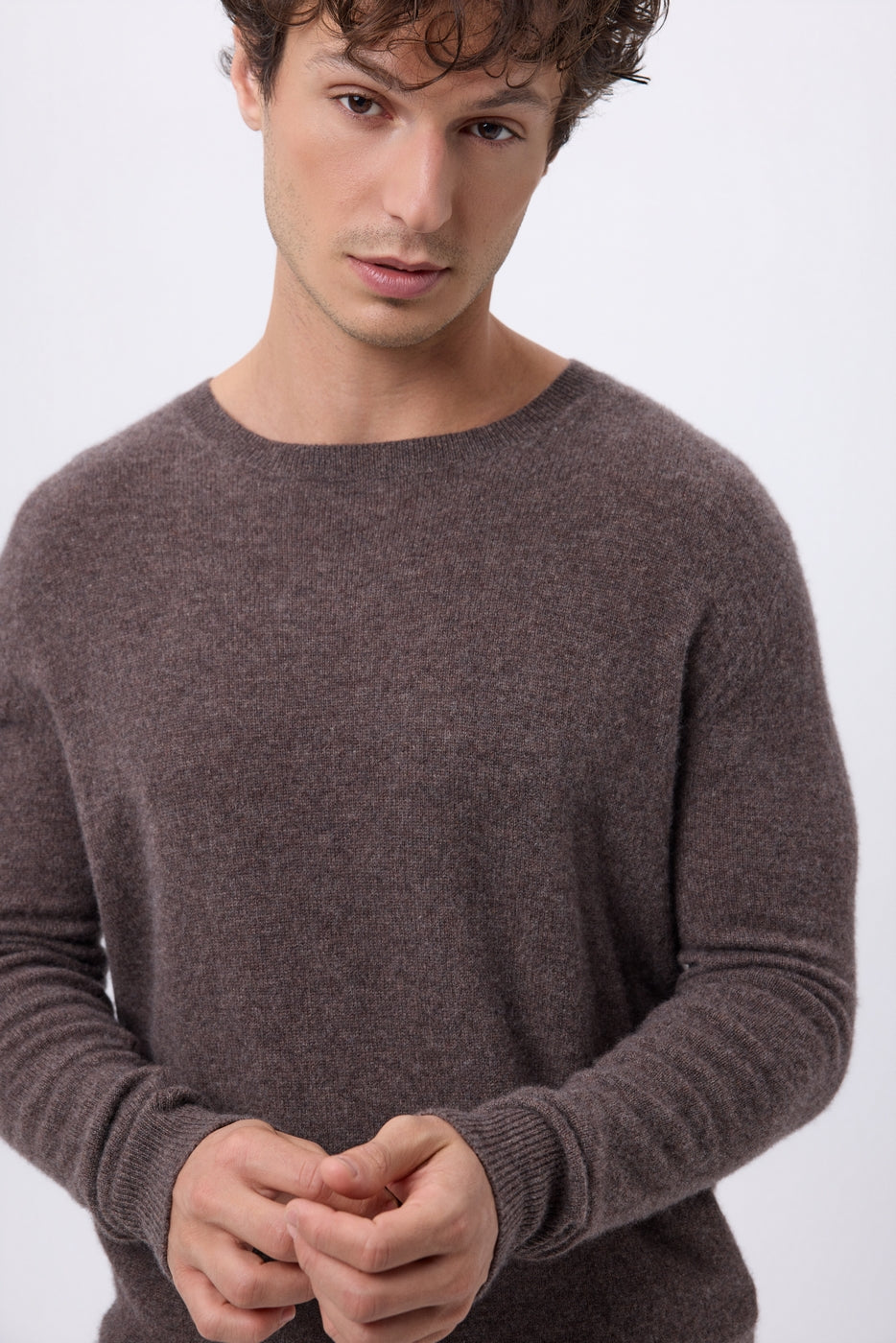 Josh Crew Neck - Heather Brown - Men