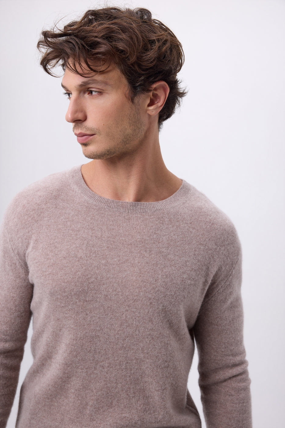 Josh Crew Neck - Hazelnut - Men