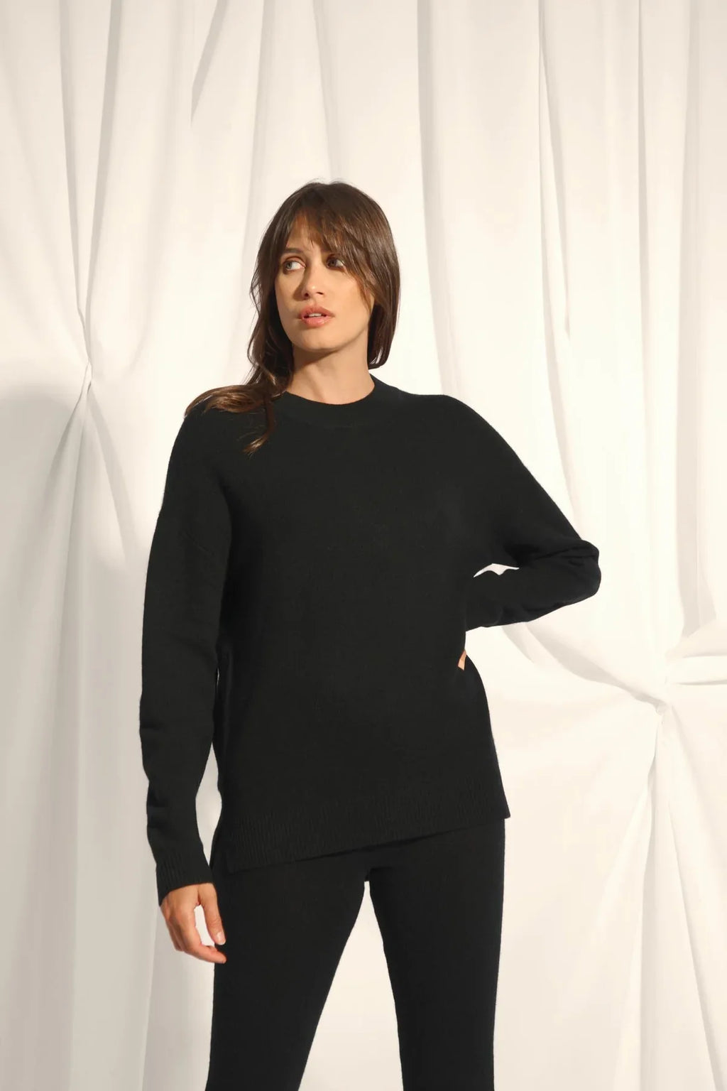 Pull Col Rond - Jospe - Noir