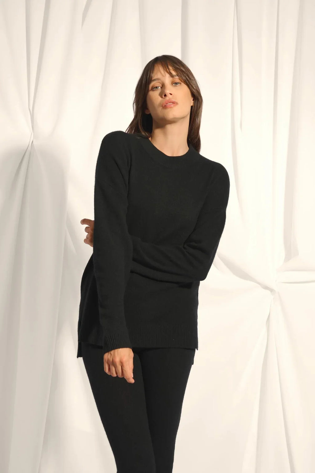 Pull Col Rond - Jospe - Noir