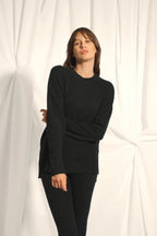 Pull Col Rond - Jospe - Noir