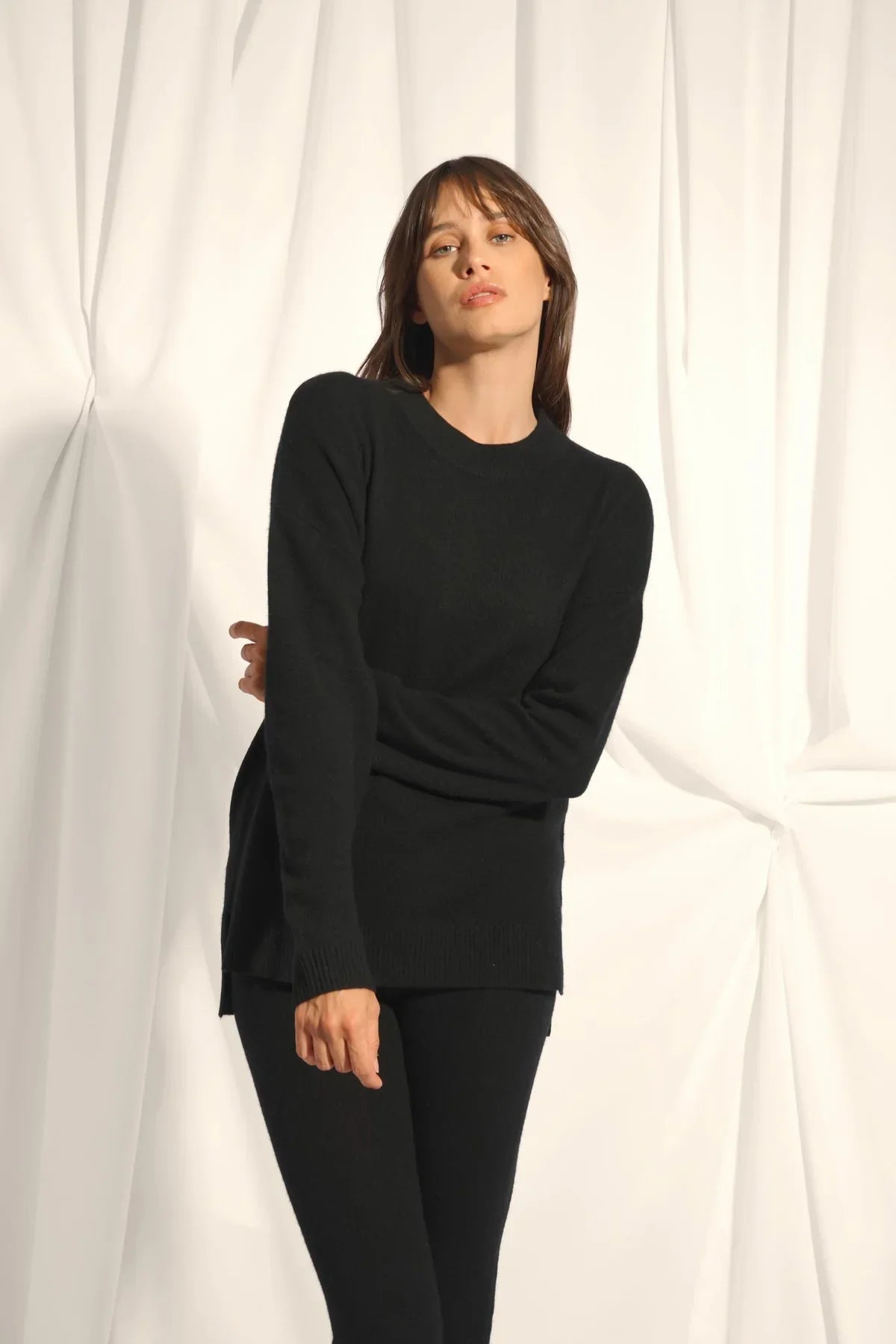 Pull Col Rond - Jospe - Noir