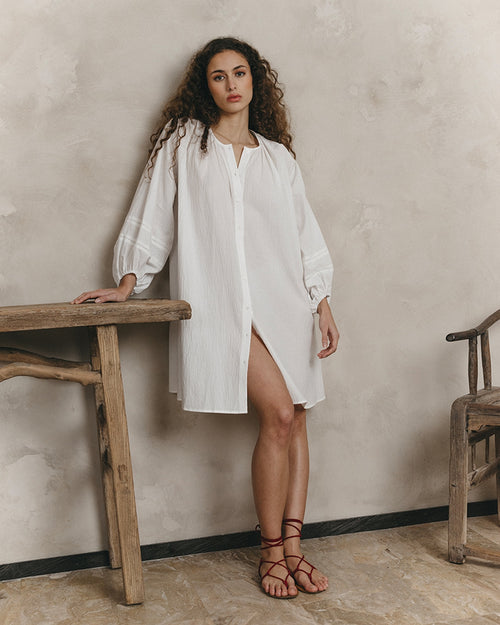 Jouvence Short Dress - Ecru