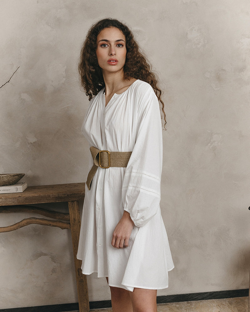 Vestido Corto Jouvence - Crudo