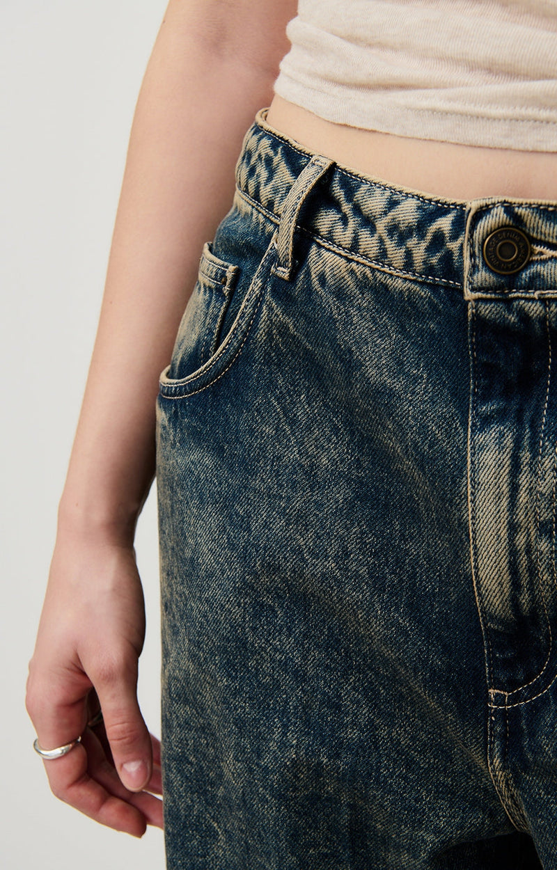 5-Pocket Le Boyfriend Low Waist Trousers - Dirty Vintage - Women
