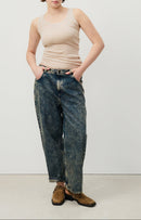 5-Pocket Le Boyfriend Low Waist Trousers - Dirty Vintage - Women