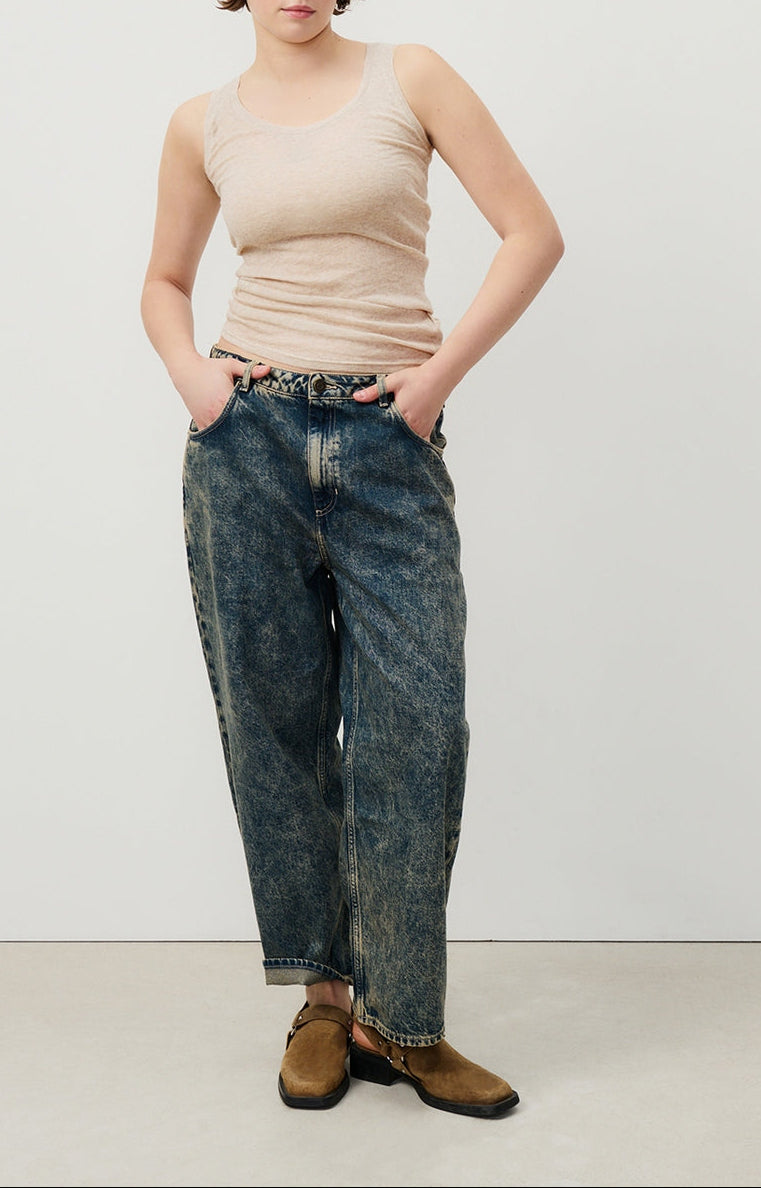 5-Pocket Le Boyfriend Low Waist Trousers - Dirty Vintage - Women