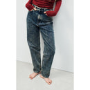 Pantalón largo recto de 5 bolsillos con cintura alta - Dirty Vintage - Mujer