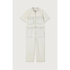 Mao Collar Jumpsuit - Super Bleached - Women
