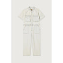 Mao Collar Trouser Jumpsuit - Super Bleached - Women