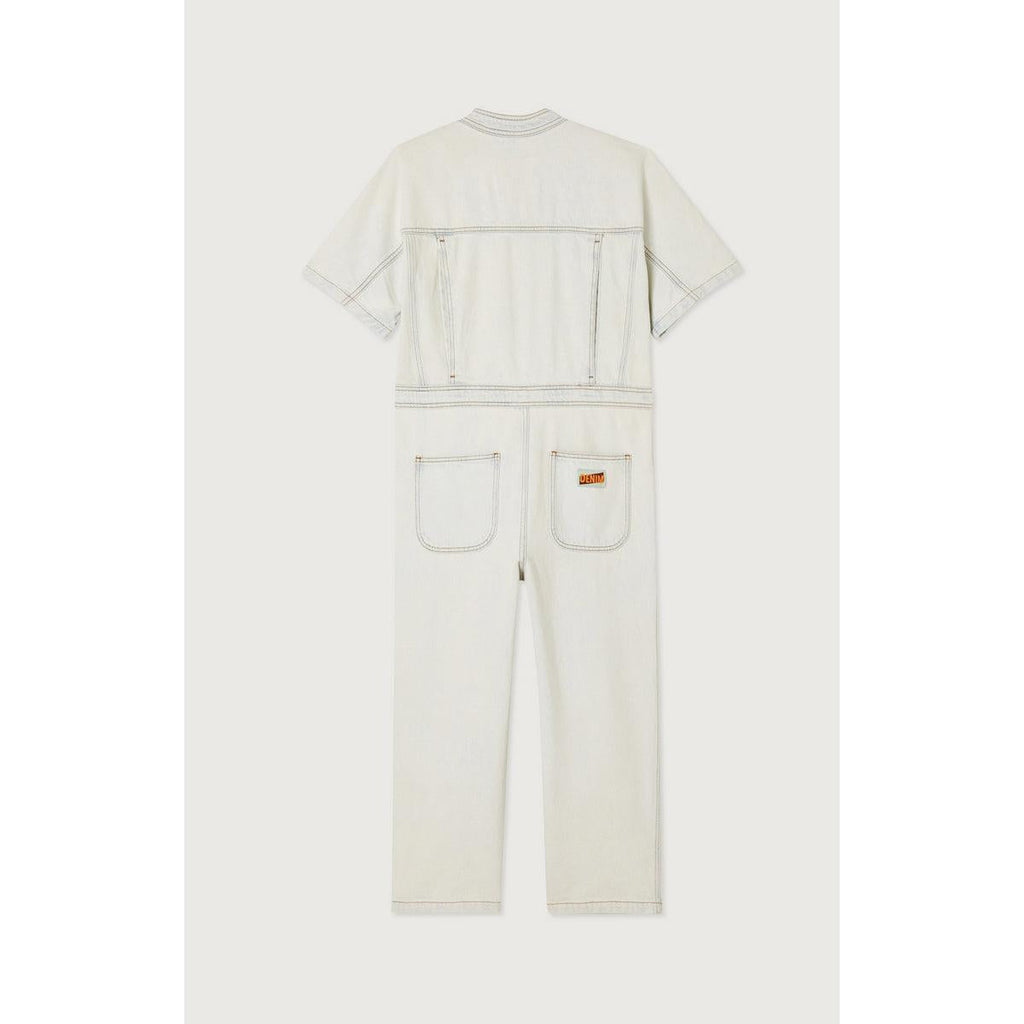 Mao Collar Jumpsuit - Super Bleached - Women