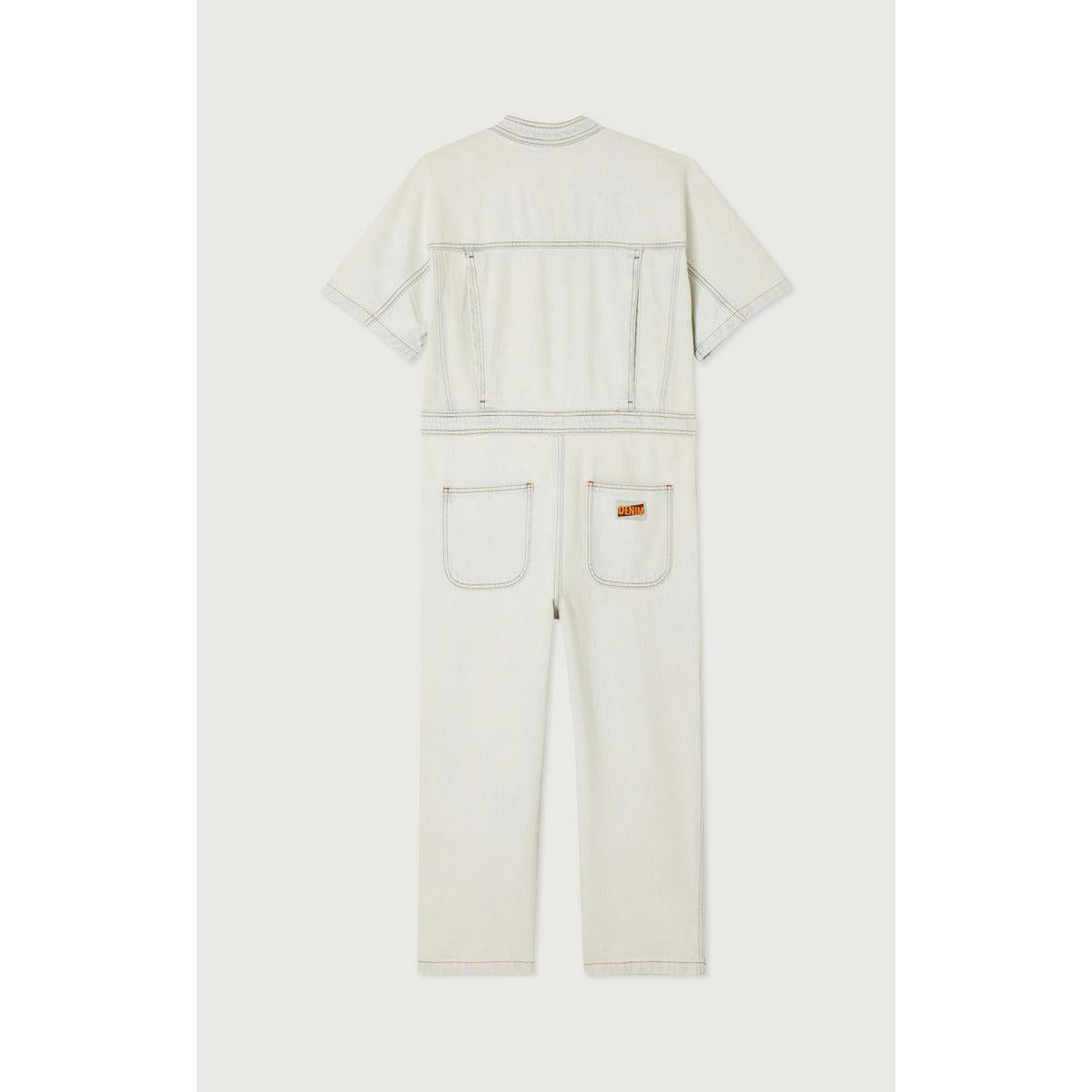 Mao Collar Jumpsuit - Super Bleached - Women