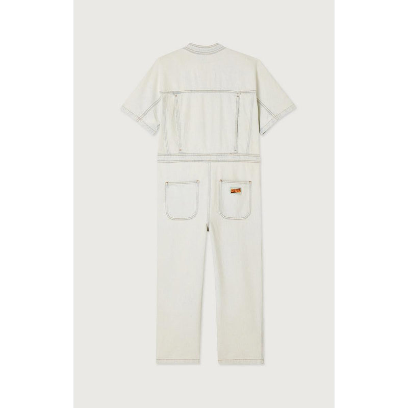 Mao Collar Trouser Jumpsuit - Super Bleached - Women