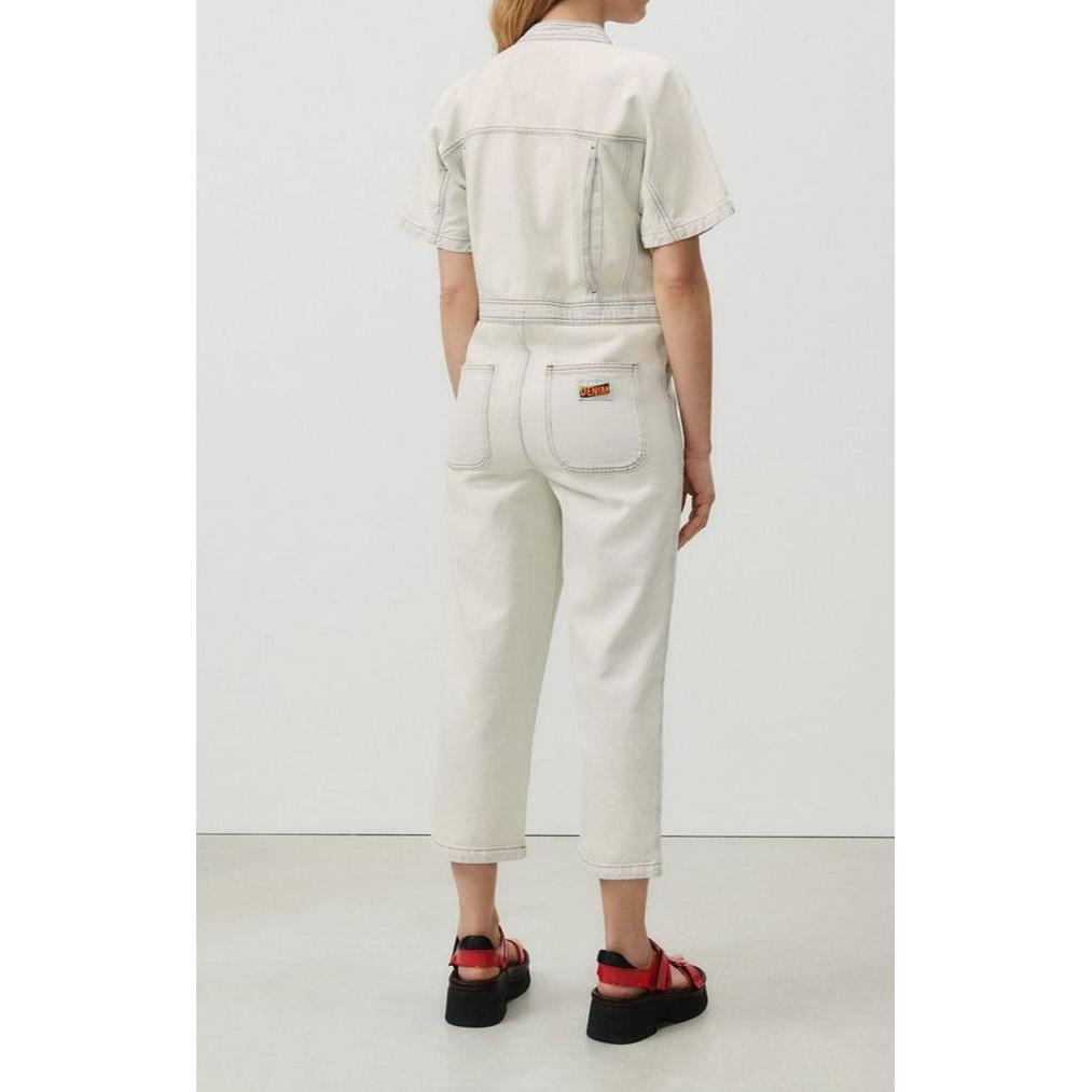 Mao Collar Jumpsuit - Super Bleached - Women