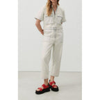 Mao Collar Jumpsuit - Super Bleached - Women