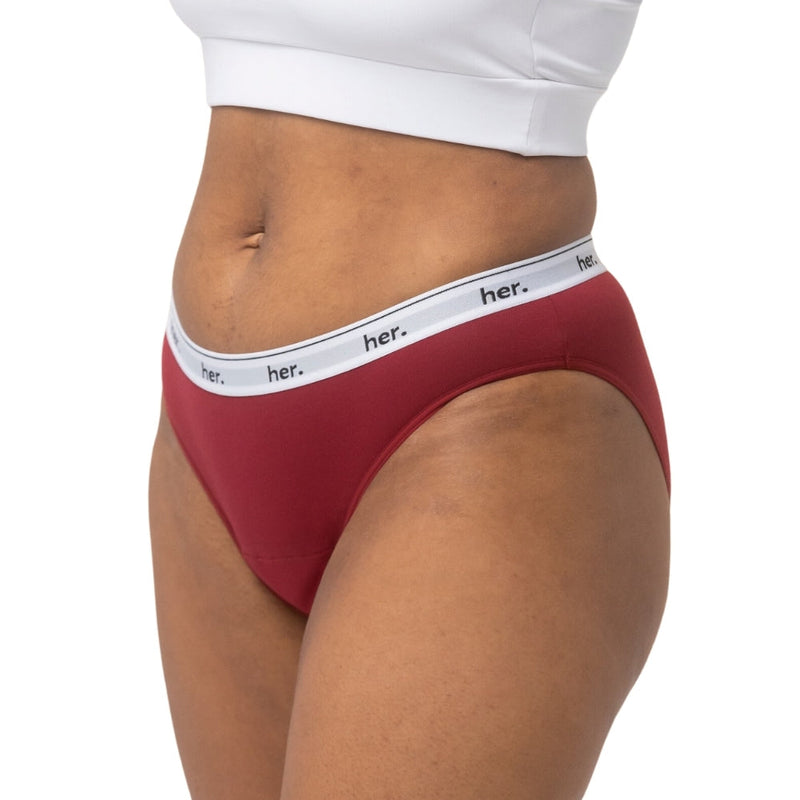 Set Of 5 Joy Menstrual Panties - Biking Red