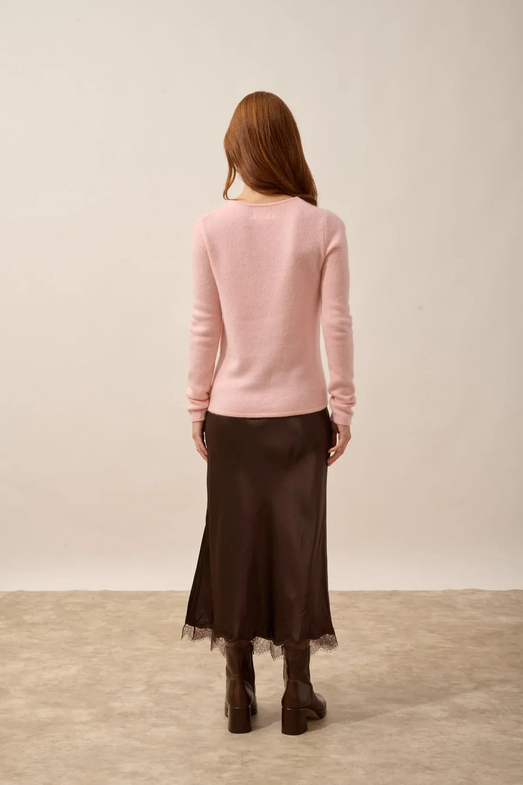 Round-Neck Jumper 4 Ply - Joyce - Ballerine
