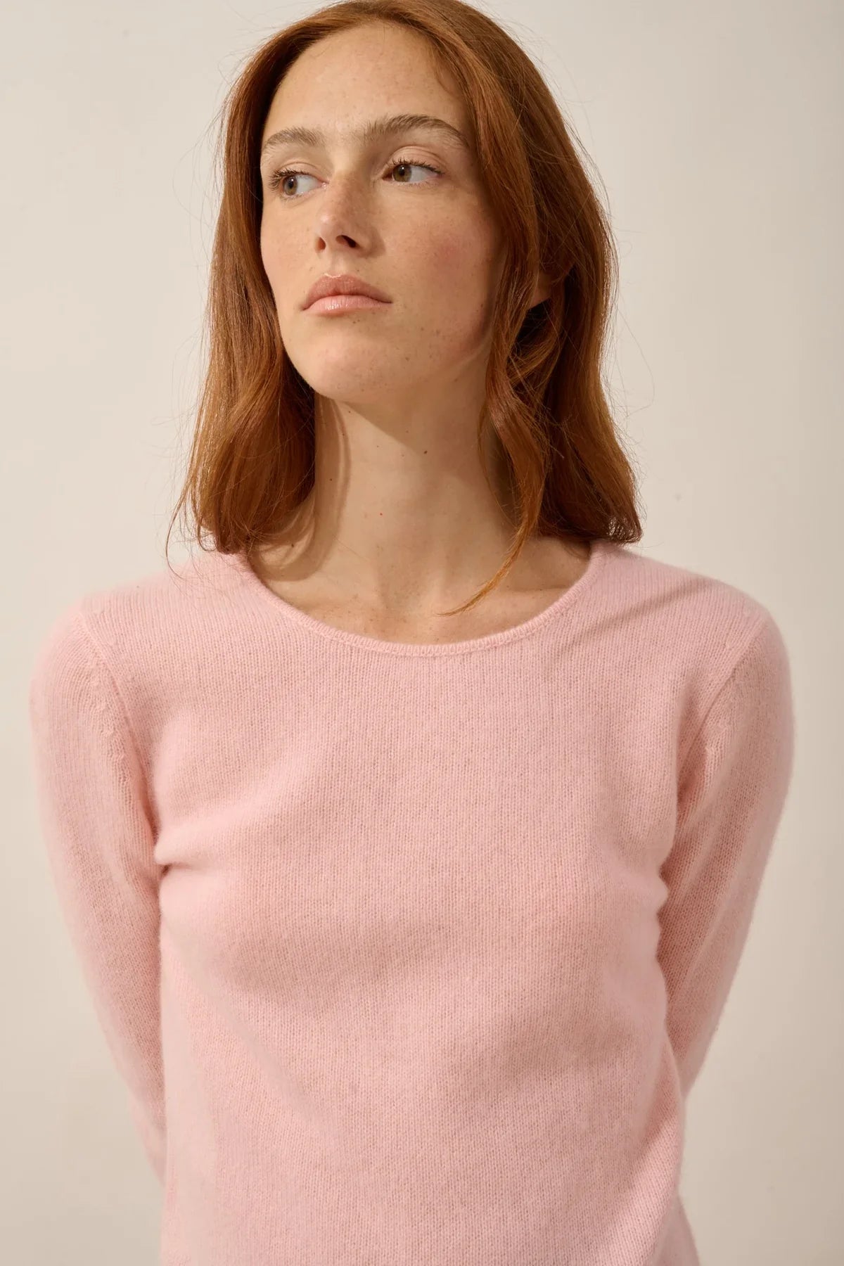 Round-Neck Jumper 4 Ply - Joyce - Ballerine