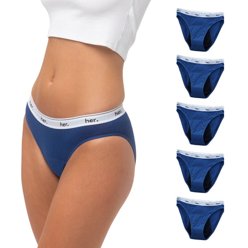 Joy Pack de 5 Braguitas Menstruales - Navy Peony