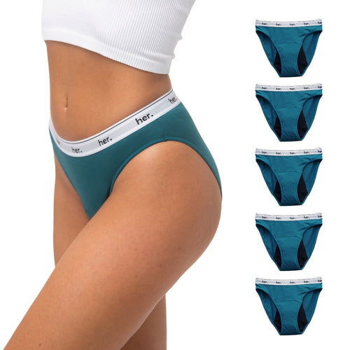 Set Of 5 Joy Menstrual Panties - Pacific