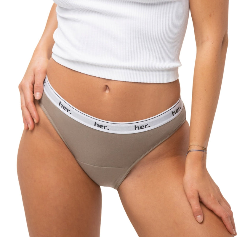 Set Of 5 Joy Menstrual Panties - Timber Wolf