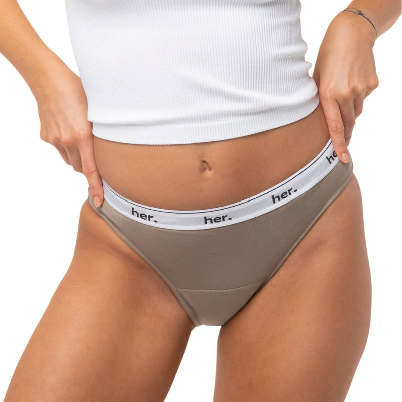 Set Of 3 Joy Menstrual Panties - Timber Wolf