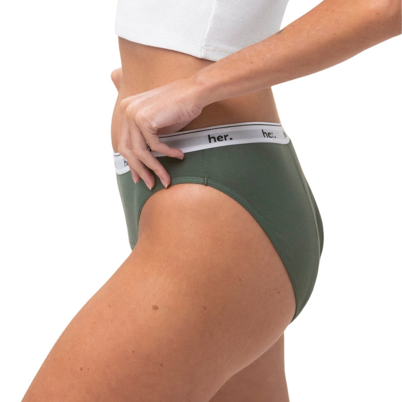 Set Of 3 Joy Menstrual Panties - Thyme