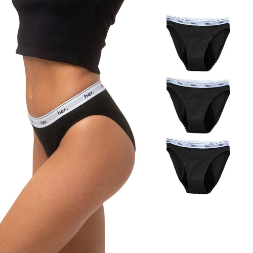 Joy Pack de 3 Braguitas Menstruales - Cebra Negra